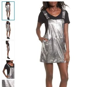 BLANKNYC Metallic Overall Minidress